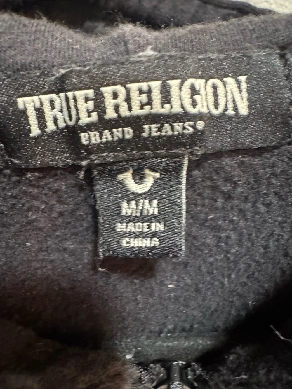 True Religion Hoodie Hooded Sweatshirt Foil Trilogy Buddha Mens M - Picture 6 of 8